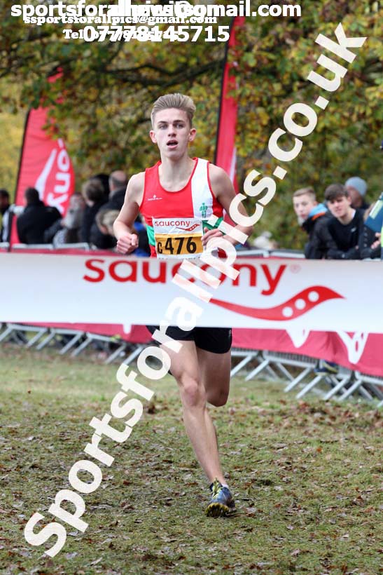 Mens under-17s National Cross Country Relay, Berry Hill Park, Mansfield. Photo:  David T. Hewitson/Sports for All Pics